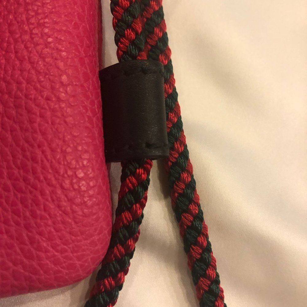 Gucci 2018 Leather Drawstring Backpack in Pink NEW WITH DUSTBAG - Picture 11 of 16